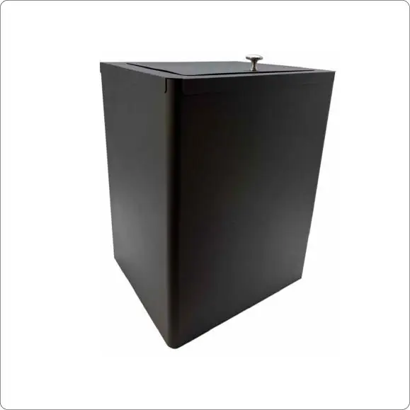 Metal Sanitary Nappy Bin - swing lid with optional extra Handle