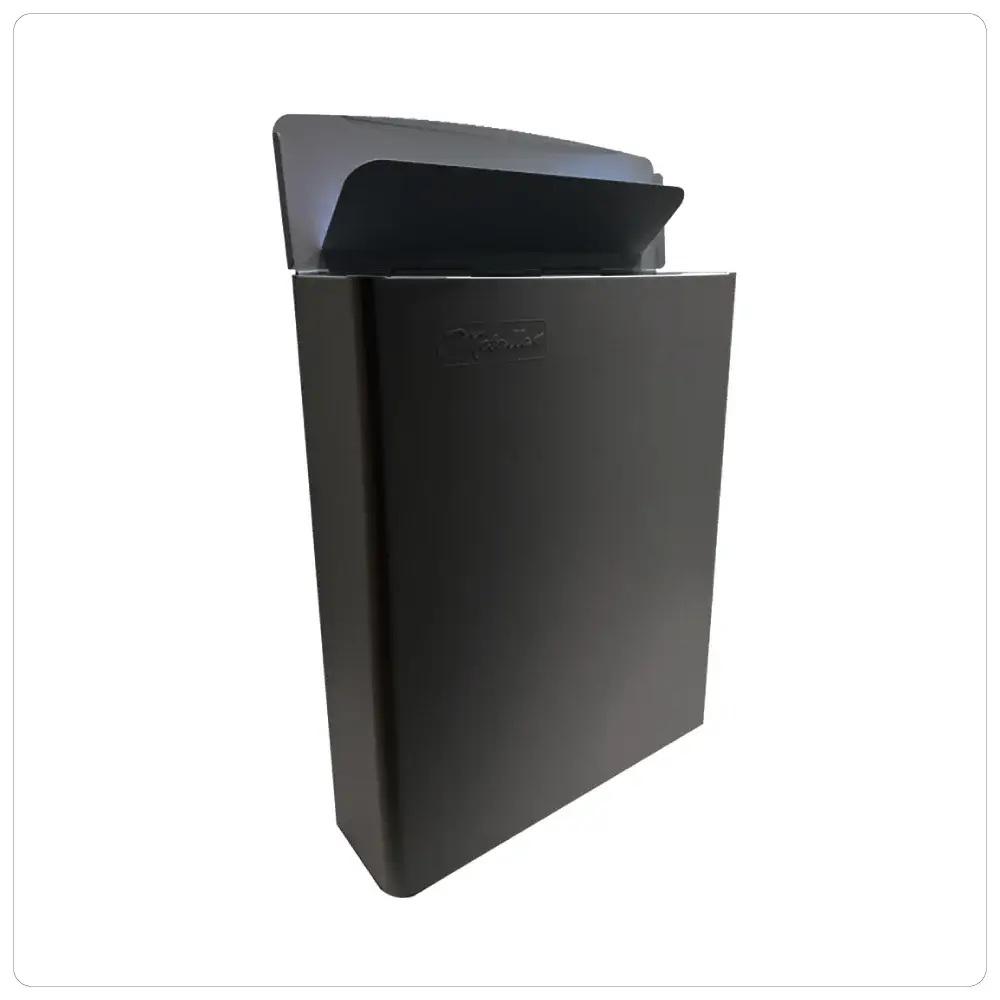Metal Sanitary Wall Bins - With Lid - Large or Medium