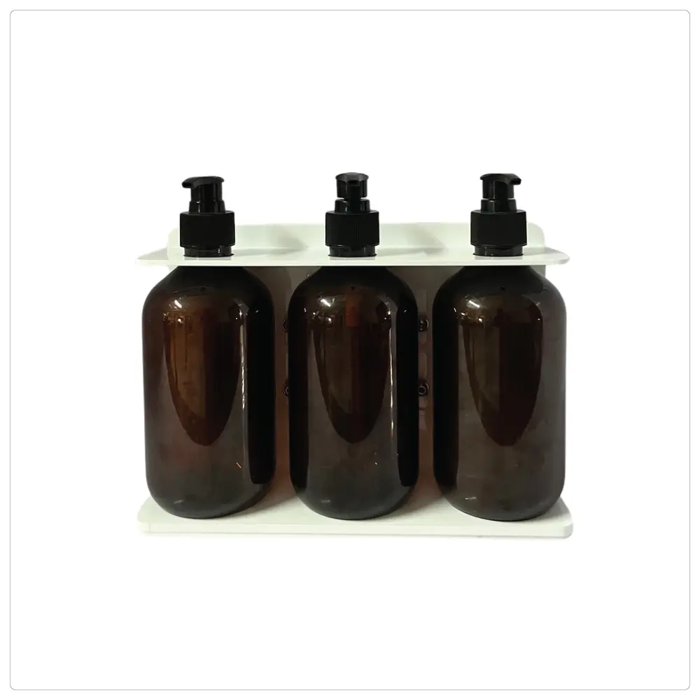 Triple Acrylic Shower Bottle Holder