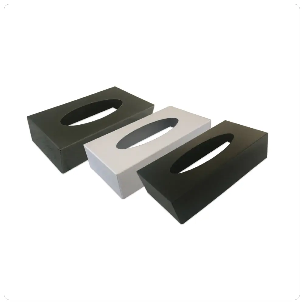 Metal Rectangle half (55mm high) Tissue Box Cover